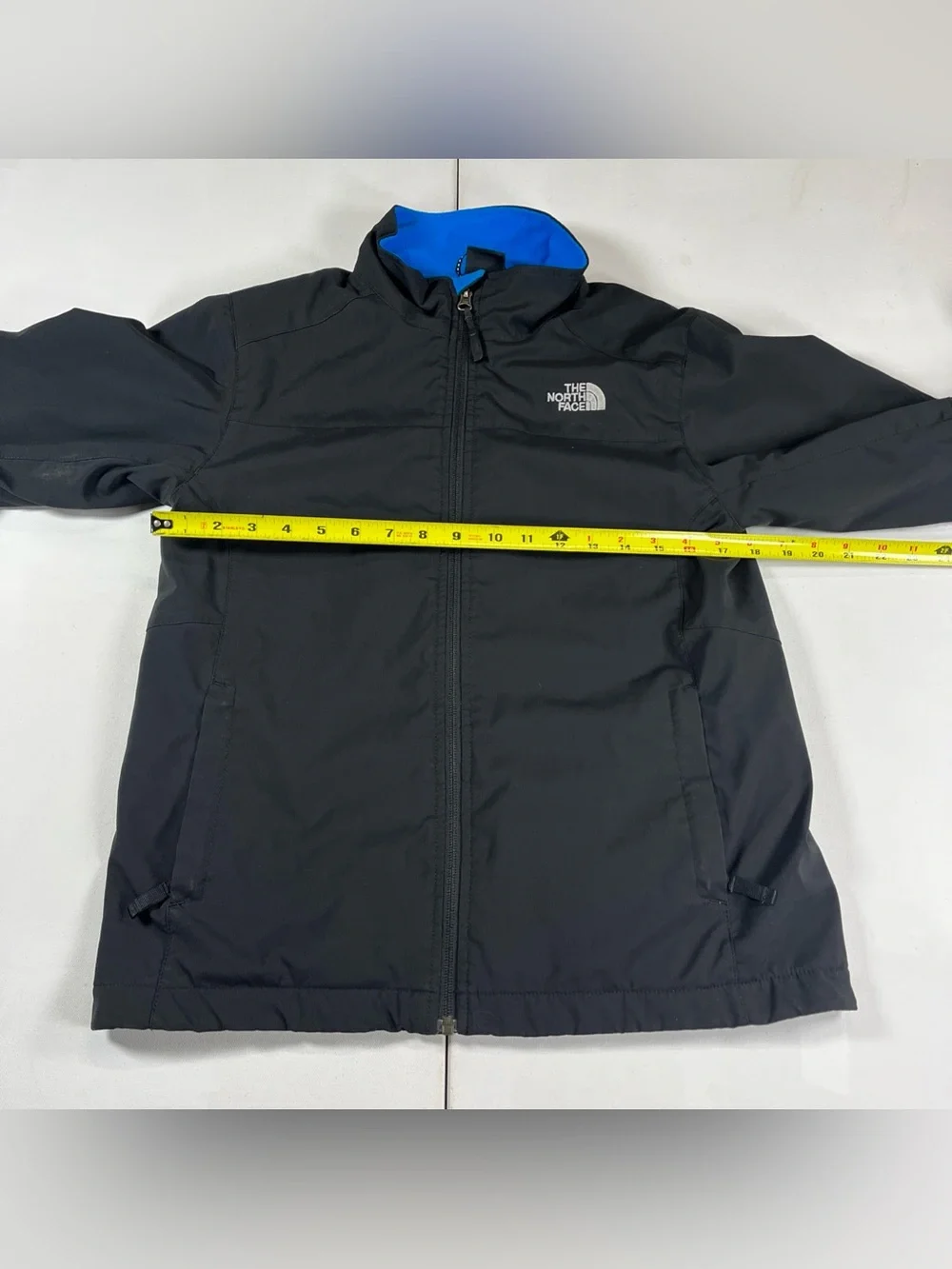 The North Face Jacket Boys 14/16 Black Softshell Fleece Lined Full Zip Polartec